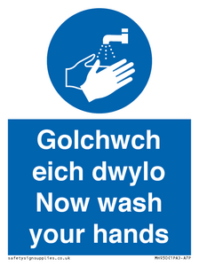 golchwch eich dwylo